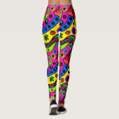 Wilde kleurrijke Leggings van de Kunst (Achterkant)
