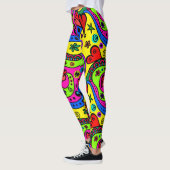 Wilde kleurrijke Leggings van de Kunst (Links)