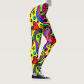 Wilde kleurrijke Leggings van de Kunst (Rechts)