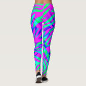 Wilde kleurrijke Zebra Leggings (Achterkant)