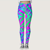 Wilde kleurrijke Zebra Leggings (Voorkant)