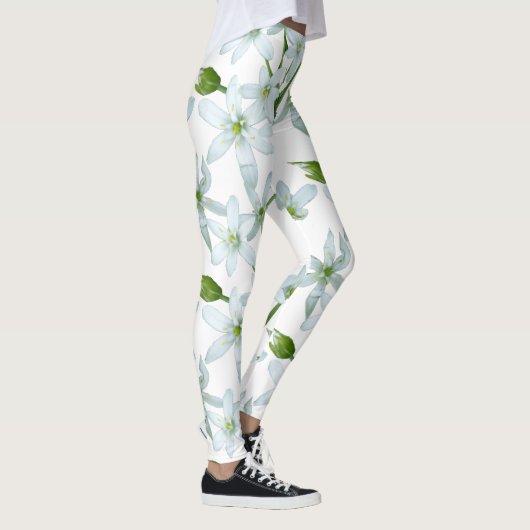 Wilde knoflookbloemen leggings (Rechts)