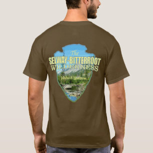 Wilde knollen met selway-bitterroot (pijlpunt) t-shirt