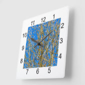 Wilde knoppen - ochtend van de lente vierkante klok (Hoek)