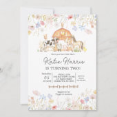 Wilde Koe Birthday Uitnodiging (Voorkant)