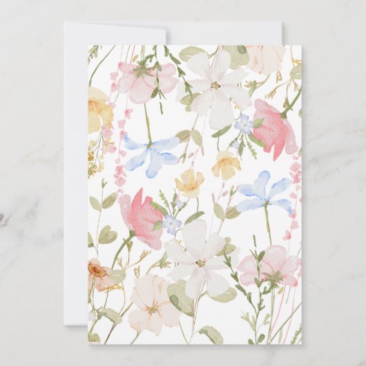 Wilde Koe Birthday Uitnodiging (Achterkant)