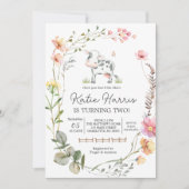 Wilde Koe Birthday Uitnodiging (Voorkant)