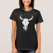 Wilde Koe Bull Rundvee Skull Head Western Diertje  T-shirt (Voorkant)
