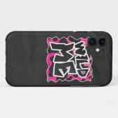 Wilde Koe Roze en Wit Case-Mate iPhone Case (Achterkant (horizontaal))