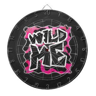 Wilde Koe Roze en Wit Dartbord