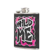 Wilde Koe Roze en Wit Heupfles (Links)