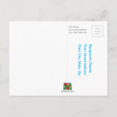 [Wilde konijn] Cute Bunny in de tuin Briefkaart (Achterkant)