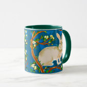 Wilde konijn en bloeiende takken mok (Voorkant rechts)