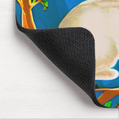 Wilde konijn en bloeiende takken muismat (Hoek)