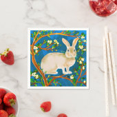 Wilde konijn en bloeiende takken servet (Insitu)