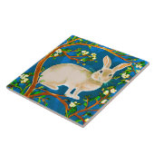 Wilde konijn en bloeiende takken tegeltje (Zijkant)