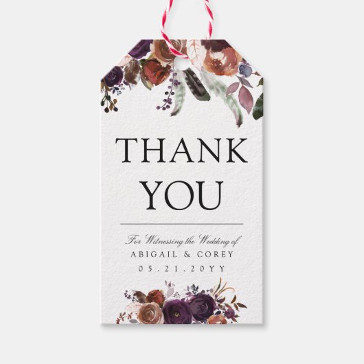 Wilde Koninklijke Bloem | Bedankbericht Cadeaulabel (Voorkant)