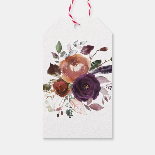 Wilde Koninklijke Bloem | Bedankbericht Cadeaulabel (Achterkant)