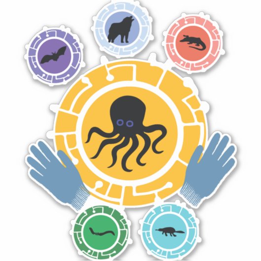 Wilde kratt broers sticker (Voorkant)