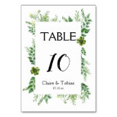 Wilde Kruiden Lente Groen Loof Bruiloft Kaart (Achterkant)