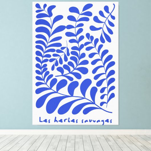 Wilde kruiden, Matisse-stijl Canvas Afdruk (Insitu (Houten vloer))