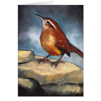 Wilde kunst: Carolina Wren op Rocks: pasta