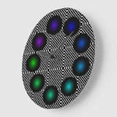 Wilde Kunst Leuke Trippy Optische Illusie Ongebrui Grote Klok (Hoek)