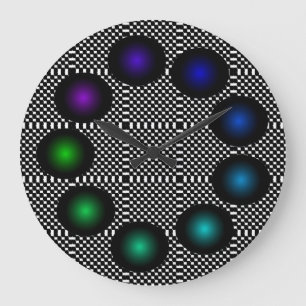 Wilde Kunst Leuke Trippy Optische Illusie Ongebrui Grote Klok