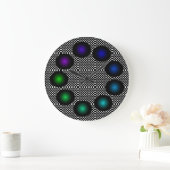 Wilde Kunst Leuke Trippy Optische Illusie Ongebrui Grote Klok (Huis)