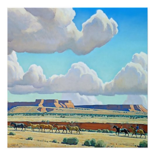 "Wilde Land van de Navajo" door Maynard Dixon Foto Afdruk (Voorkant)