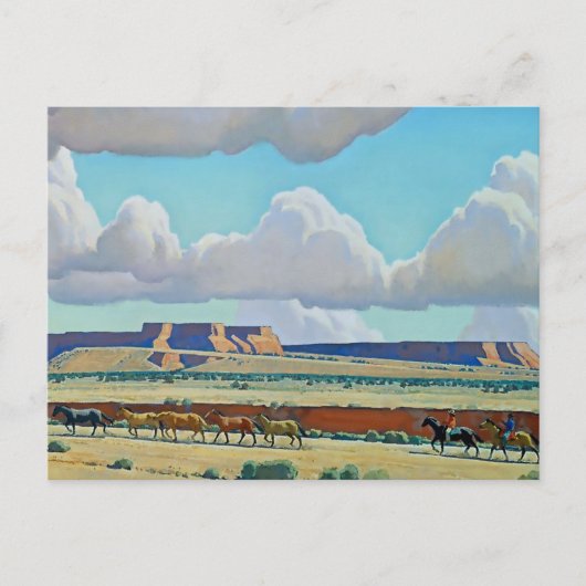 “Wilde land van de Navajo” van Maynard Dixon Briefkaart (Voorkant)