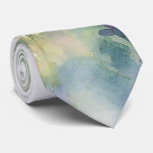 Wilde Lavendel bloemen in aquarel Stropdas (Opgerold)