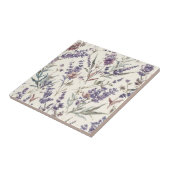 Wilde lavendel boho botanische bloem tegeltje (Zijkant)