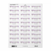 Wilde lavendelbloemen retouradreslabel etiket (Full Sheet)