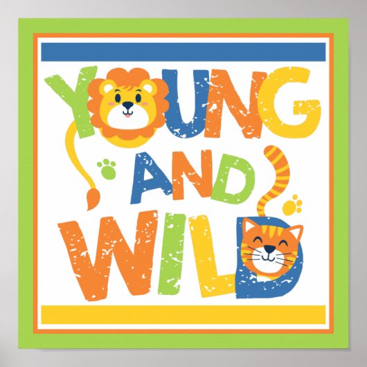 Wilde Leeuw en Tijger Poster (Voorkant)