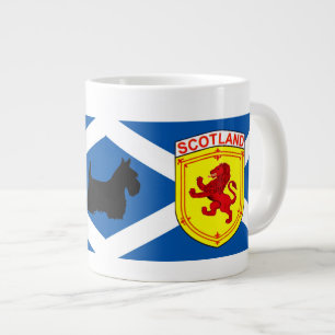 Wilde Leeuw/ St. Andrews vlag/Scottish Terrier Grote Koffiekop