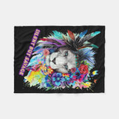 Wilde Leeuw Sticker  Fleece Deken (Voorkant (Horizontaal))