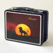 Wilde leeuw, zon en kalligrafie op een oerwoud (Achterkant)