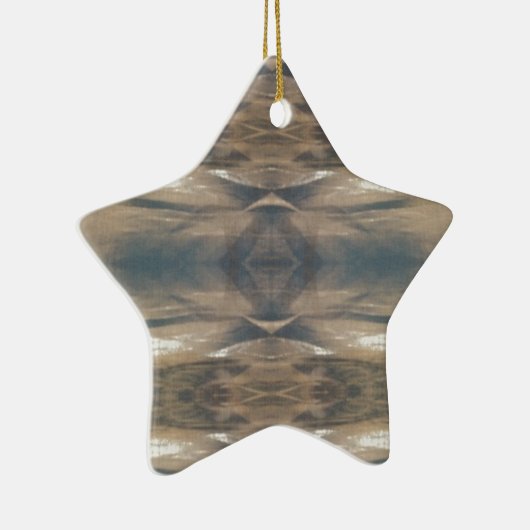 Wilde Leopard Wilde Dierenpatroonbruin Keramisch Ornament (Rechts)