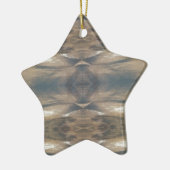 Wilde Leopard Wilde Dierenpatroonbruin Keramisch Ornament (Links)