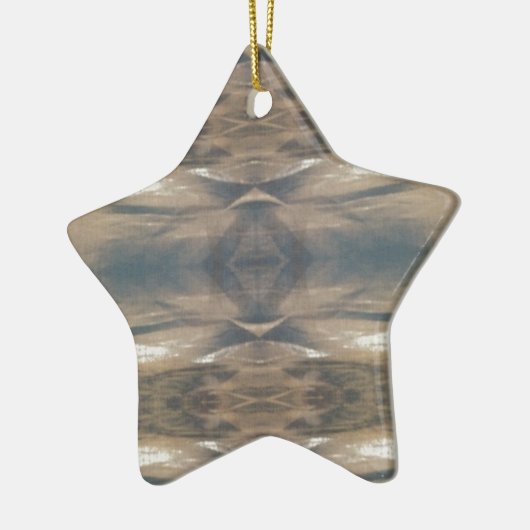 Wilde Leopard Wilde Dierenpatroonbruin Keramisch Ornament (Links)