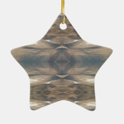 Wilde Leopard Wilde Dierenpatroonbruin Keramisch Ornament (Achterkant)