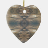 Wilde Leopard Wilde Dierenpatroonbruin Keramisch Ornament (Rechts)