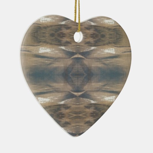 Wilde Leopard Wilde Dierenpatroonbruin Keramisch Ornament (Rechts)