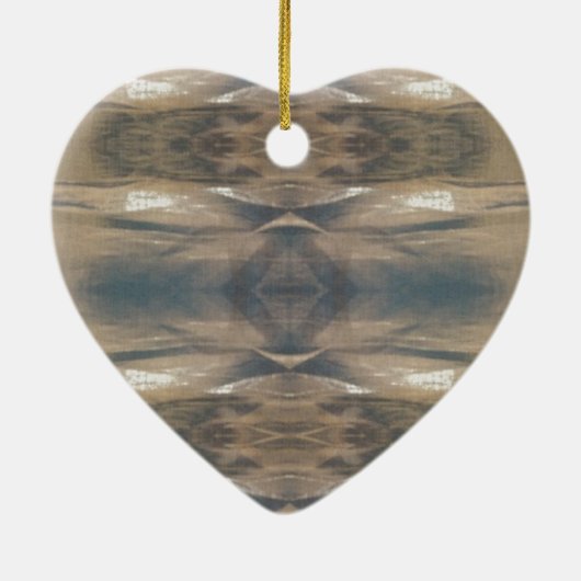 Wilde Leopard Wilde Dierenpatroonbruin Keramisch Ornament (Achterkant)