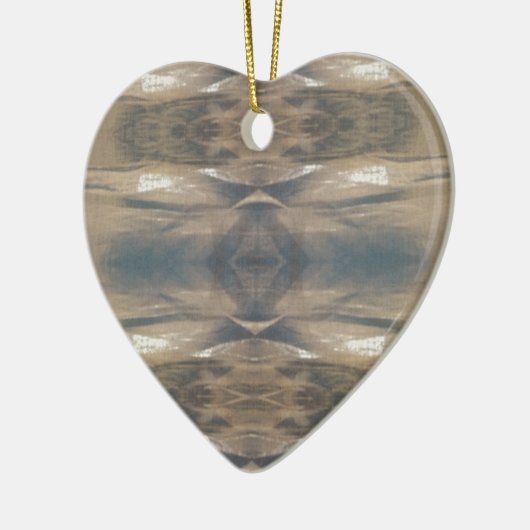 Wilde Leopard Wilde Dierenpatroonbruin Keramisch Ornament (Links)