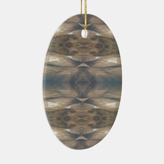 Wilde Leopard Wilde Dierenpatroonbruin Keramisch Ornament (Rechts)