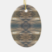 Wilde Leopard Wilde Dierenpatroonbruin Keramisch Ornament (Achterkant)