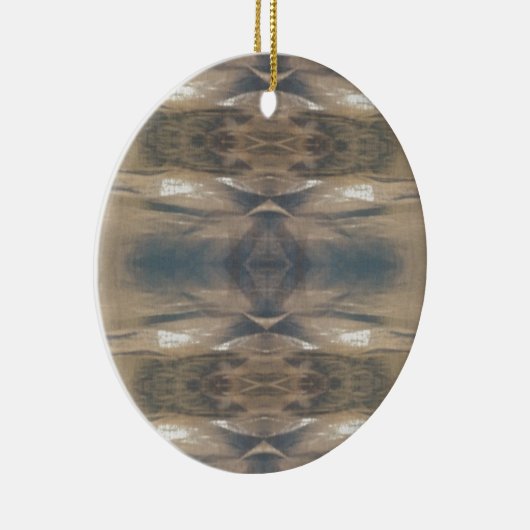 Wilde Leopard Wilde Dierenpatroonbruin Keramisch Ornament (Rechts)