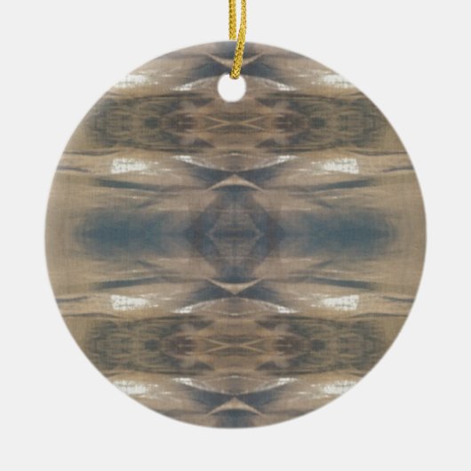 Wilde Leopard Wilde Dierenpatroonbruin Keramisch Ornament (Voorkant)